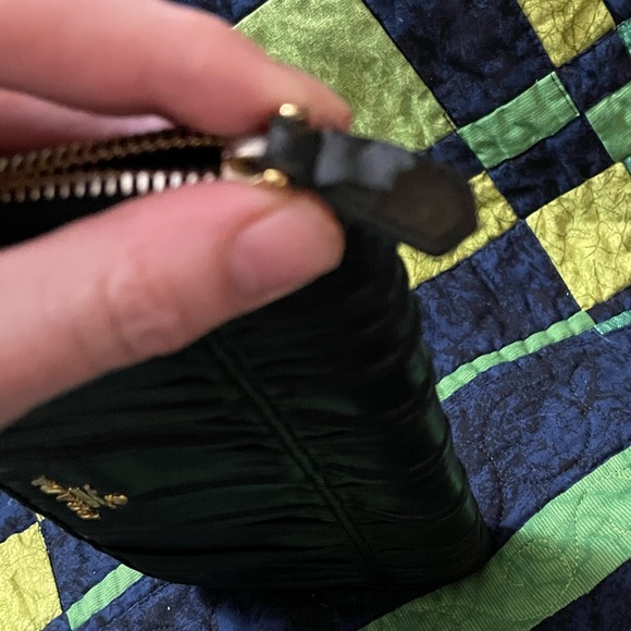 PRADA COA Nappa Gaufre Black Leather Roughed Clutch/Wallet - Picture 15 of 15